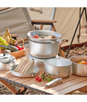 Portable Outdoor Camping Picnic Tableware Quality Camping Cook Set Cookware Outdoor Cook Set