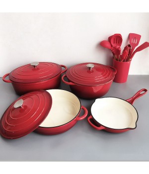 Cast iron enamel kitchen utensils pots and pans kitchenware