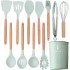 Factory 12 Pcs Kitchen Utensils Set Silicone Dishwasher Safe Kitchen Gadgets Utensil Set with Holder