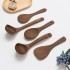 Wooden Kitchen Utensil Set 5 Cooking Utensils Spatula Spoons for Cooking Nonstick Cookware 100% Handmade by Natural Teak Wood