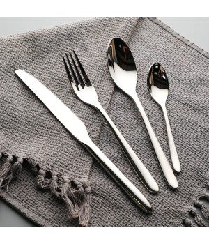 Tableware Stainless Steel Spoons Fork And Knife Set New Design 24 Pieces Restaurant Cutlery Set For Dinner