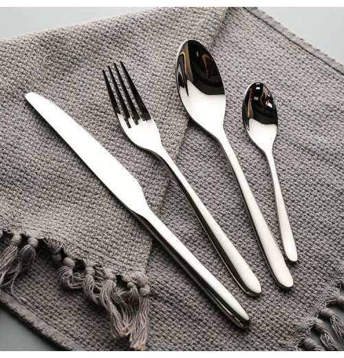 Tableware Stainless Steel Spoons Fork And Knife Set New Design 24 Pieces Restaurant Cutlery Set For Dinner