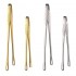 hot selling of amazon 410 food grade stainless steel steak silverware gold plated clip ice tong for party barbecue