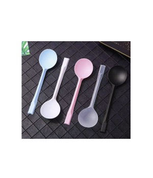 Yellow Biodegradable Plastic Meal Measuring Spoons Small Capacity Party Restaurant Spoons Wrapped Packaging Hotels Restaurants