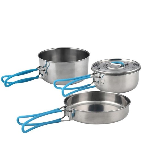 Factory Hot Sale 2-3 Person Camping cook Set Outdoor Picnic Mess Set Camping Outdoor Cookware Set For Outdoor Camping Cookware