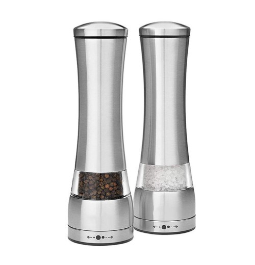 Kitchen Stainless Steel Manual Salt Pepper Grinder Set With Ceramic