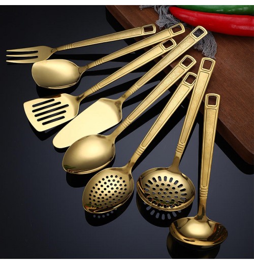 eco-friendly Kitchen gadgets Utensil Set Hot Selling Profmenional stainless steel Male Sustainable Cooking gourmet Utensil Set