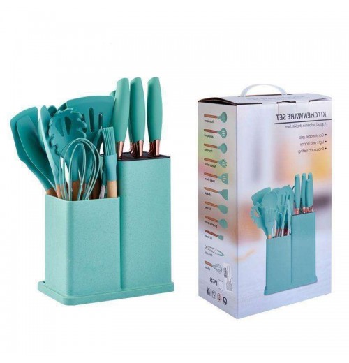 Silicone Cooking Kitchen Utensils Customized Silicone Utensils Cooking Set OEM Silicone Kitnchen Utensils Set 19