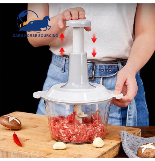 1.5L 2L Multifunction Household Press Type Manual Vegetable Grinder Press Type Garlic Onion Meat Grinders