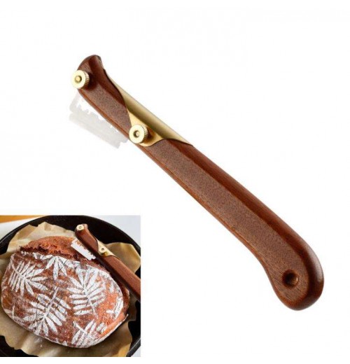 New arrival Design Bread Lame Set Wooden Bread Scoring lame Arc Blade Lame Dough Slashing Tool Kitchen Baking Gadgets