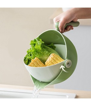 Multifunctional Kitchen Tools Double Drainer Basket Colanders Fruit Vegetable Washing Plastic Strainers