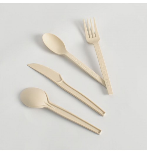 Forks Knives And Spoon Corn Starch Eco-Friendly Cutlery Disposable Spoon Knife And Fork