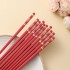 High Quality Reusable Gift Set Spring Festive Red Alloy Fiberglass Chopsticks Dishwasher Safe Metal Utensils Wedding Home Party