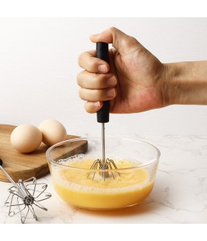 Convenient Easy To Use Home Kitchen Baking Tool Multifunction Stainless Steel Cream Coffee Manual Press Egg Beater Hand Mixer